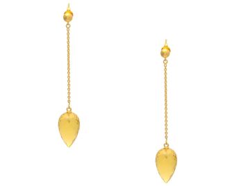 Boucles d'oreilles Gemshine avec des pierres précieuses en forme de larme de citrine jaune doré 4