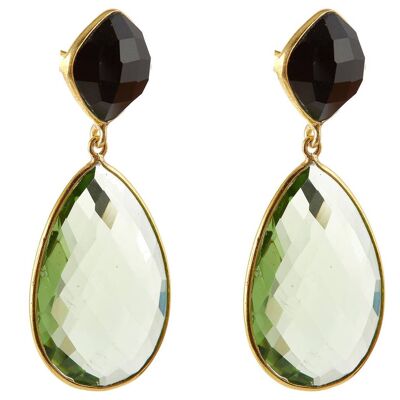 Gemshine - earrings with green prasiolite quartz drops