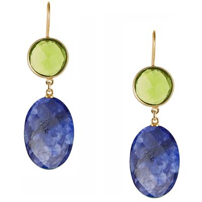 Gemshine earrings with midnight blue sapphire ovals