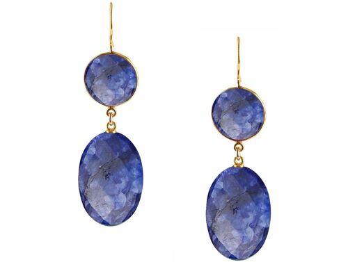 Gemshine Ohrringe mit tiefblauen Saphiren Midnight Blue.