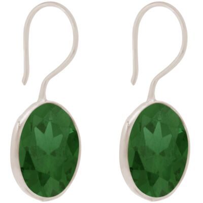 Gemshine Ohrringe mit tiefgrünen Smaragden. Runde Edelsteine