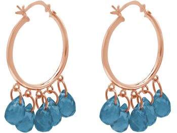 Boucles d'oreilles Gemshine avec pendentif en forme de larme de pierre gemme turquoise. 4