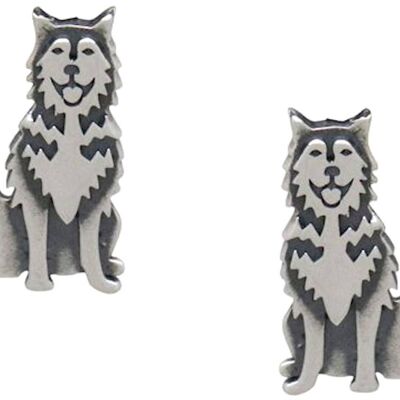 Boucles d'oreilles Gemshine HUSKY SIBERIEN ou MALAMUTE D'ALASKAN