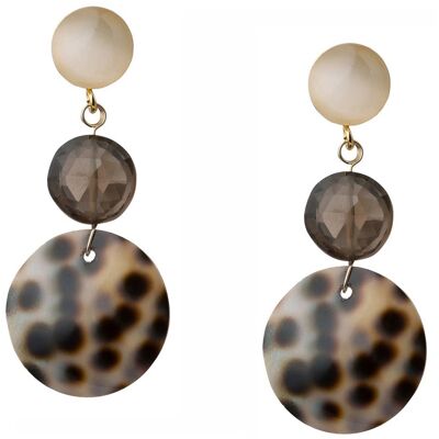 Gemshine earrings with gold plated drop earrings