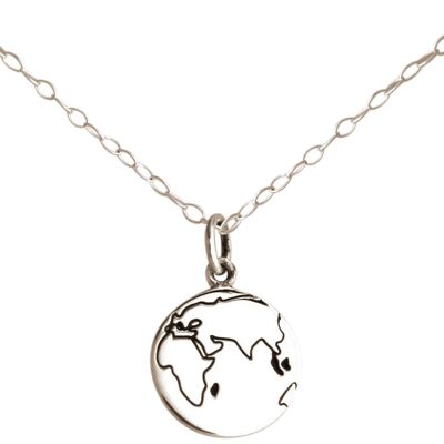 Gemshine - Welt Doppelte Globus Weltkugel - Halskette