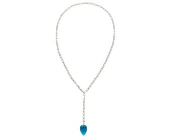 Collier Gemshine Y avec topaze bleue Quartz bleu de Londres 4