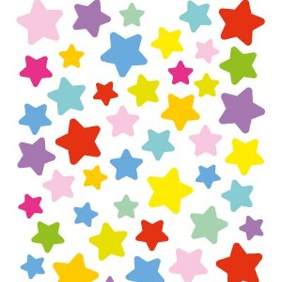 Gommettes fantaisie étoiles multicolores - 7 planches