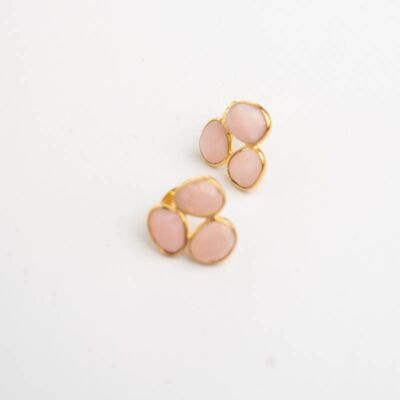 Boucles d'oreilles opale rose Vegui
