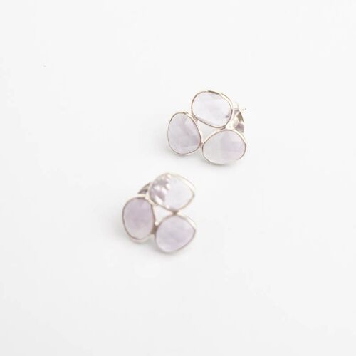 Pendientes Vegui plata pink amethyst