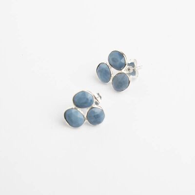 Vegui silver blue opal earrings
