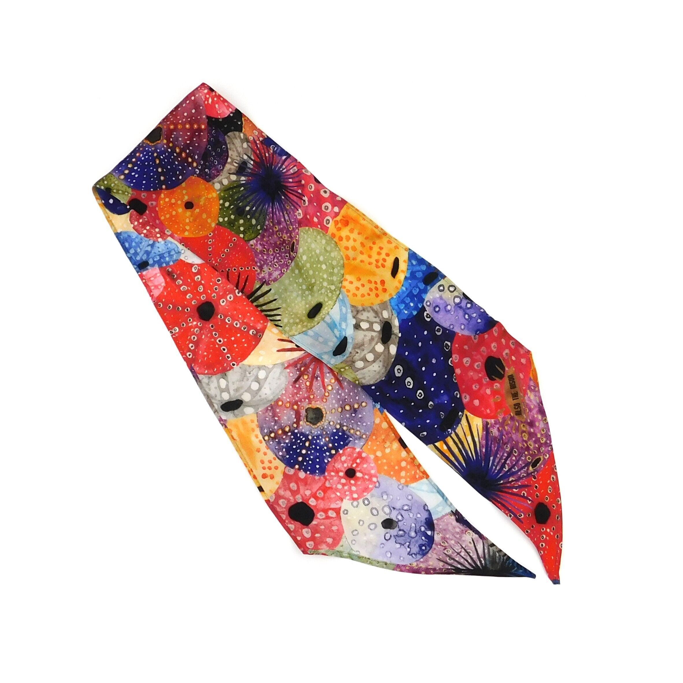 Skinny Minnie en soie à imprimé oursin Echinozoa