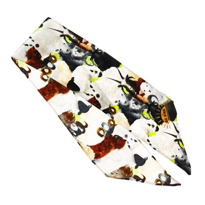 Flock of Sheep Print Silk Skinny Minnie