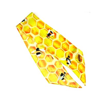 Minnie skinny in seta stampa ape mellifera
