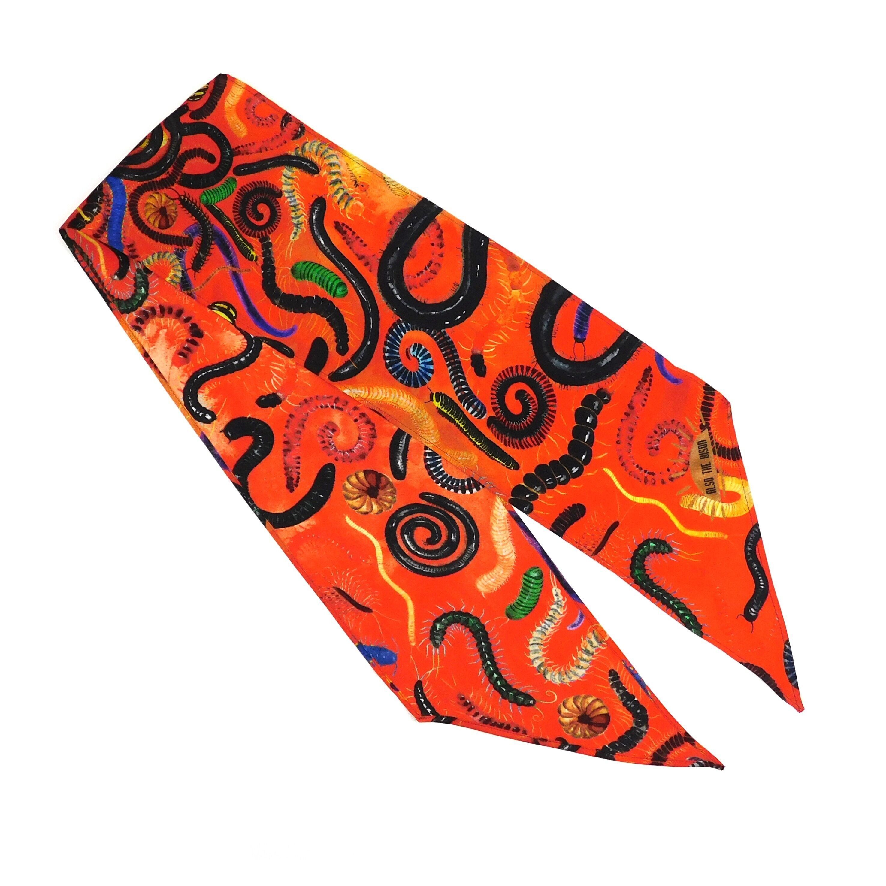Foulard Minnie en soie à imprimé mille-pattes Myriapoda