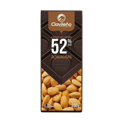 Chocolat Pur 52% aux Amandes 200 g