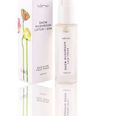 Tónico facial Soma Snow Mushroom, Lotus + AHA Skin Glow