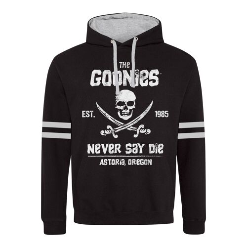 Goonies Never Say Die SuperHeroes Inc. Premium Contrast Pullover Hooded Sweatshirt