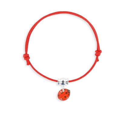 Children's Girls Jewelry - Ladybug charm lace bracelet