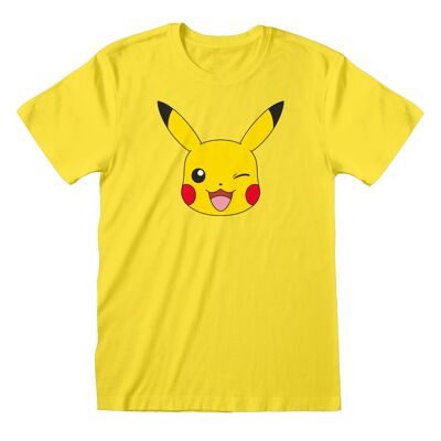 Maglietta faccia di Pokemon Pikachu