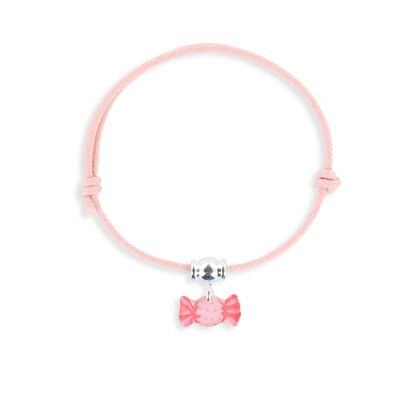 Kinderschmuck für Mädchen – Spitzenarmband mit Candy-Charm