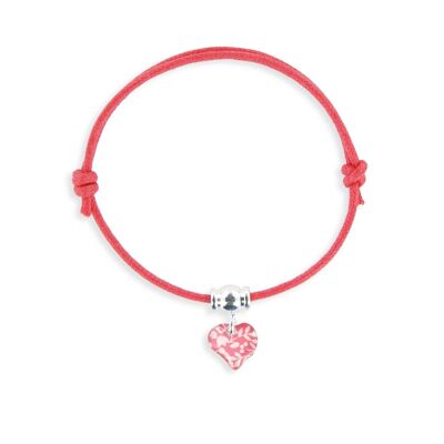 Children's Girls Jewelry - Heart charm lace bracelet