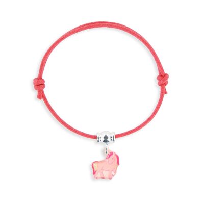 Bijoux Enfants Filles – Bracelet lacet breloque licorne