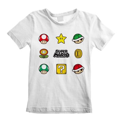 Nintendo Super Mario Items Kinder T-Shirt