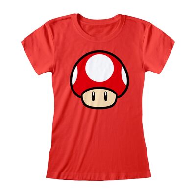 T-shirt femme champignon Nintendo Super Mario Power Up