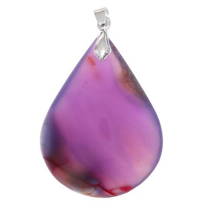 Violet Agate Drop Pendants