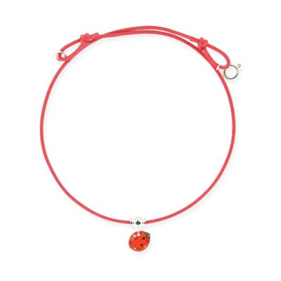 Children's Girls Jewelry - Ladybug lace necklace