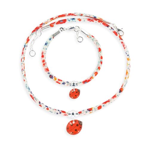 Bijoux Enfants Filles - Ensemble Liberty bracelet & collier coccinelle