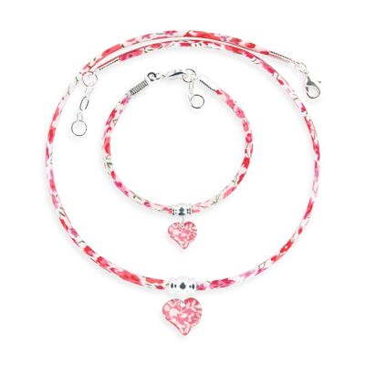 Children's Girls Jewelry - Liberty bracelet & heart necklace set