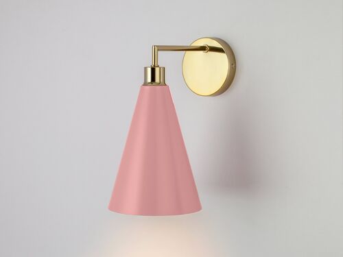 Cone Shade Wall Light in Pink
