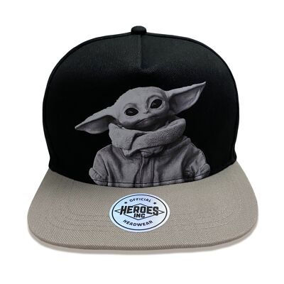 Cappellino snapback con foto in bianco e nero di Star Wars The Mandalorian