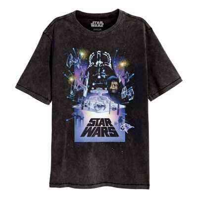 Star Wars Vintage Poster SuperHeroes Inc. Camiseta con lavado ácido