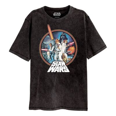 Star Wars Retro Circle SuperHeroes Inc. T-shirt délavé à l'acide