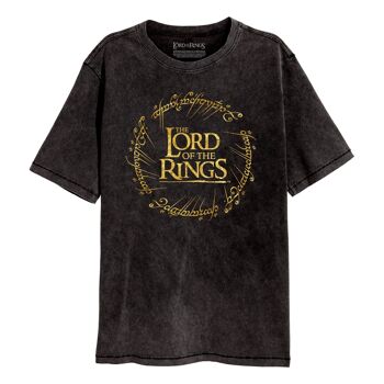 Le Seigneur des Anneaux Logo feuille d'or SuperHeroes Inc. T-shirt délavé à l'acide