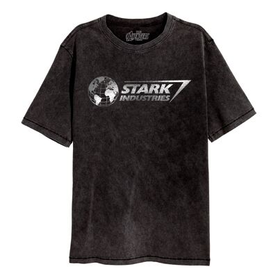 Avengers Stark Industries Foil SuperHeroes Inc. Camiseta con lavado ácido