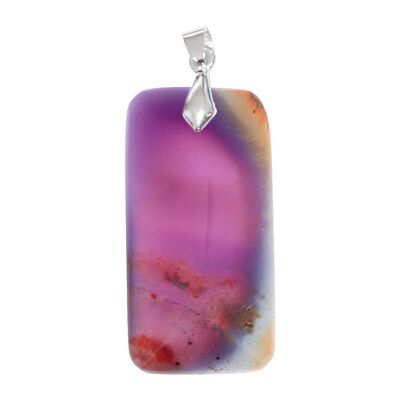 Violet Agate Thin Rectangle Pendants