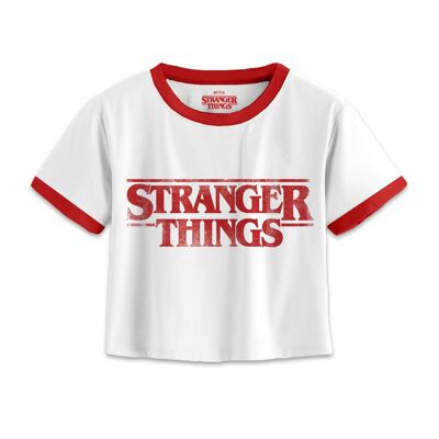 Netflix Stranger Things Distressed Logo SuperHeroes Inc. Chemise courte