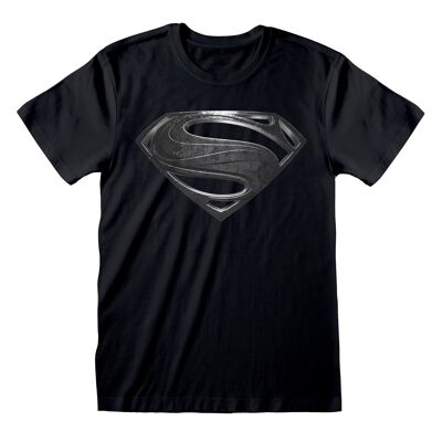 T-shirt nera con logo Superman del film Justice League
