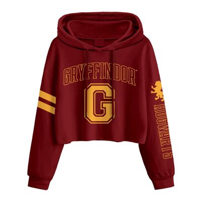 Harry Potter College Gryffindor SuperHeroes Inc. Kurzer Kapuzenpullover für Damen