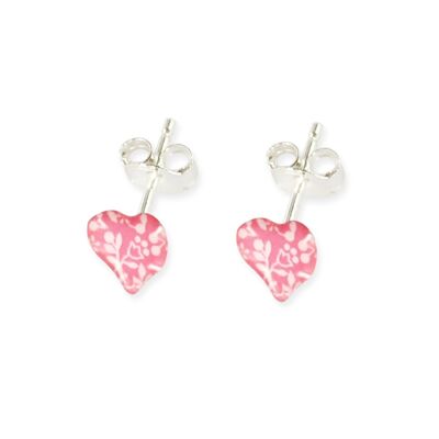 Joyería para niñas - Pendientes de corazón de plata 925