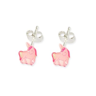 Children's Girls Jewelry - 925 silver unicorn stud earrings
