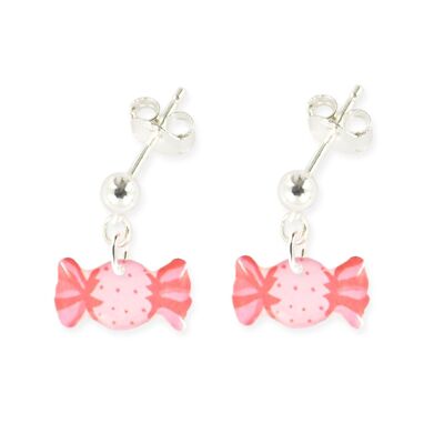 Bijoux Enfants Filles - Boucles d'oreilles pendantes argent 925 bonbon