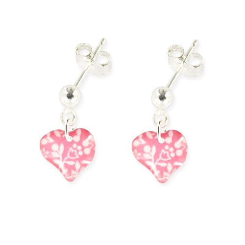 Bijoux Enfants Filles - Boucles d'oreilles pendantes argent 925 cœur