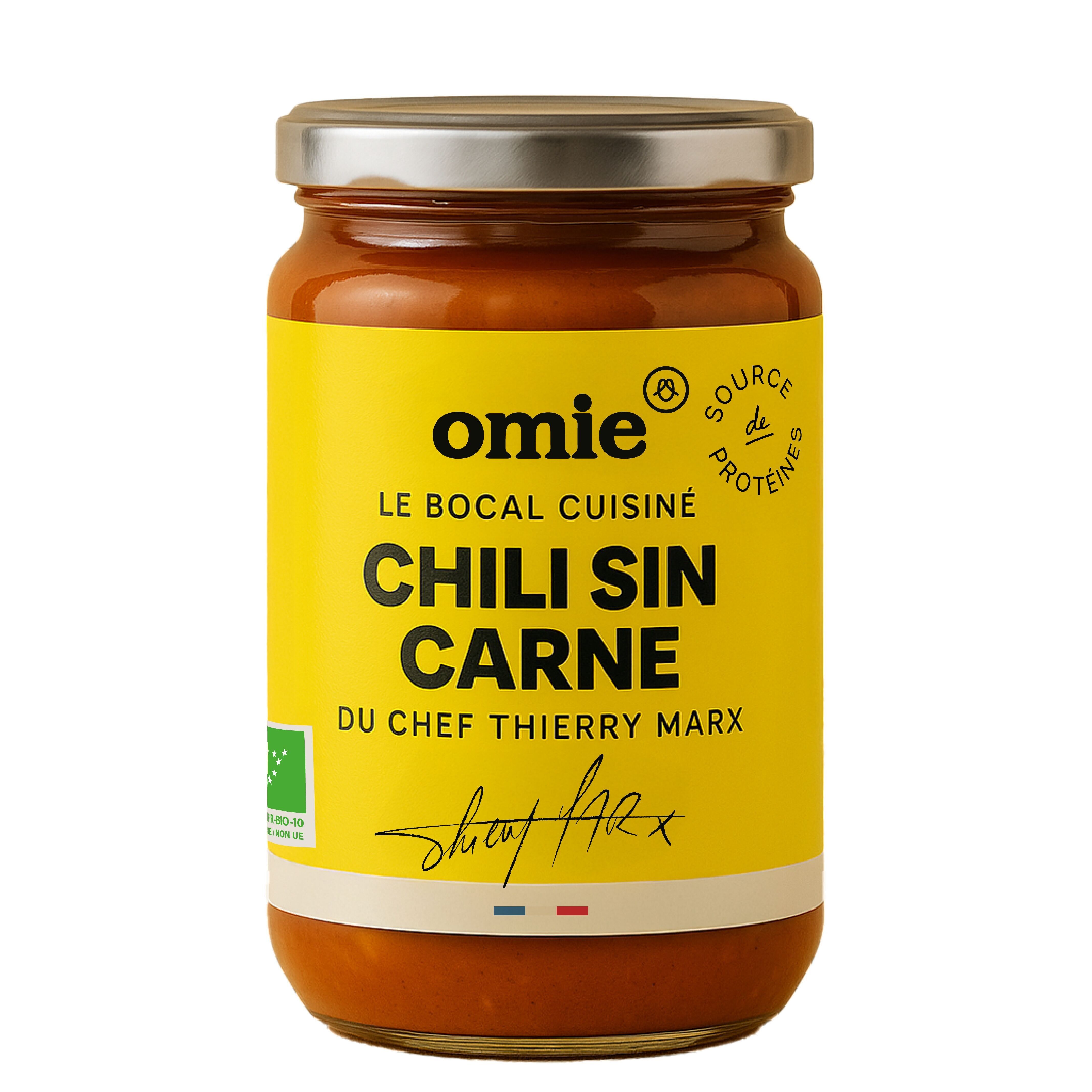 Organic chili sin carne - tomatoes and French red beans - 340 g
