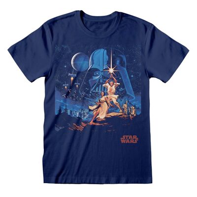 T-shirt Star Wars Espoir Personnages Vintage