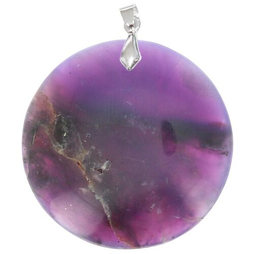 Pendentifs Agate Violette Rond