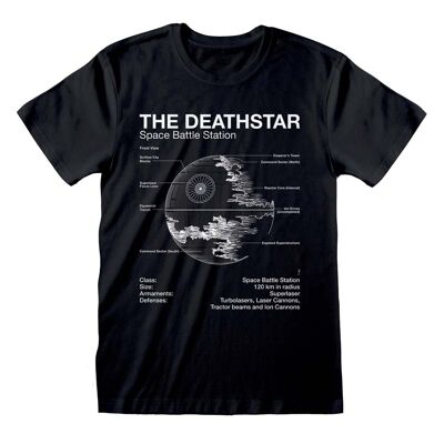T-shirt de croquis d'étoile de la mort de Star Wars